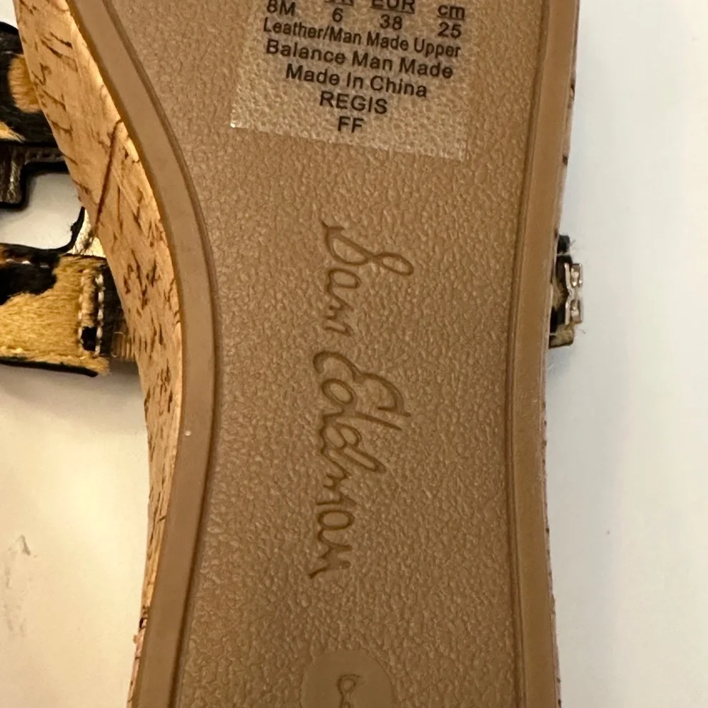 Sam Edelman Leopard Print Slide Sandals - Picture 4 of 5